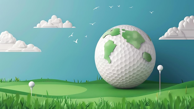 Ilustração do Dia Mundial do Golfe