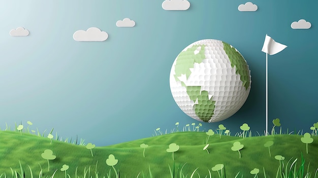 Ilustração do Dia Mundial do Golfe