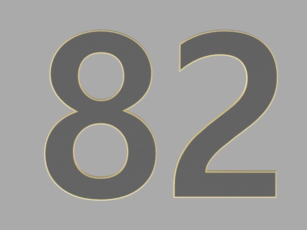 Ilustração do dígito 3d do número de ouro um dois três