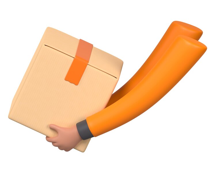 Foto ilustração do elemento de entrega de encomendas png 3d de fundo transparente