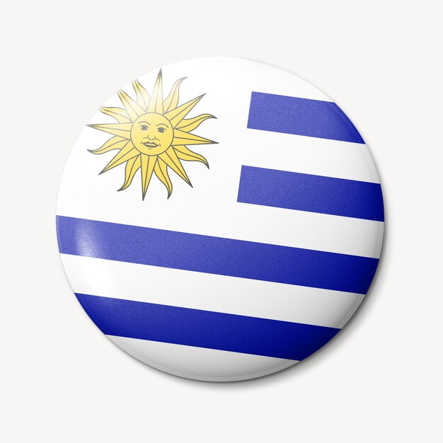 Ilustração do emblema redondo da bandeira do Uruguai