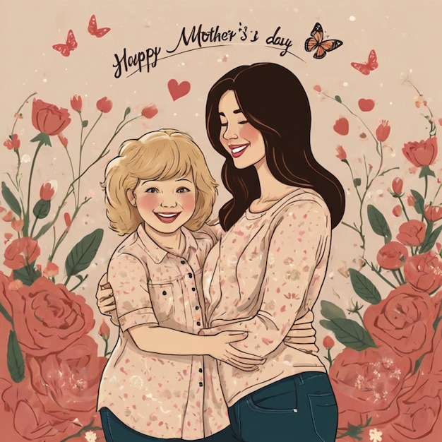 Ilustração do Feliz Dia da Mãe