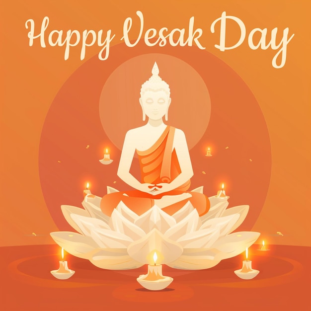 Foto ilustração do feliz dia de vesak