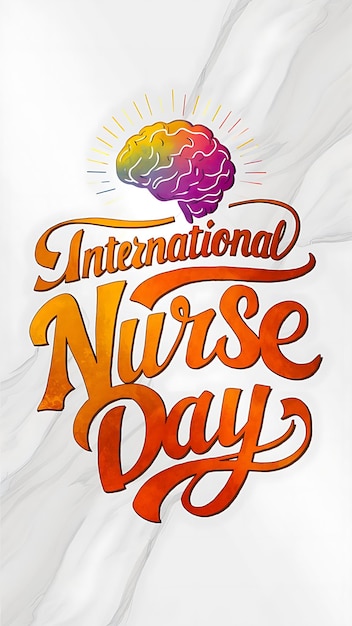 Ilustração do Feliz Dia Internacional das Enfermeiras