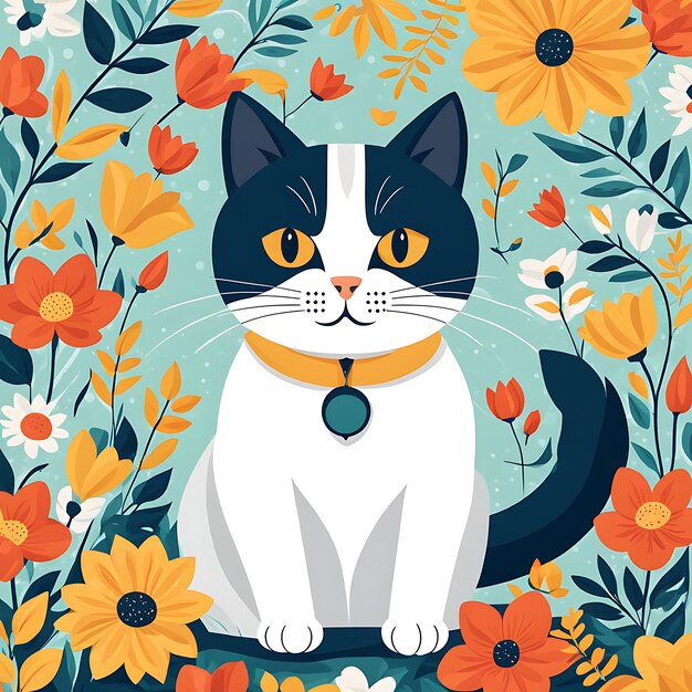 Foto ilustração do feliz dia internacional do gato