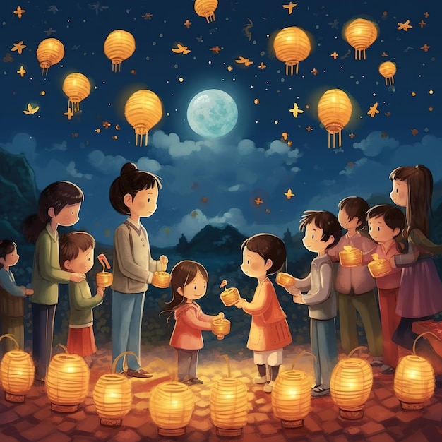 Ilustração do Festival de Chuseok