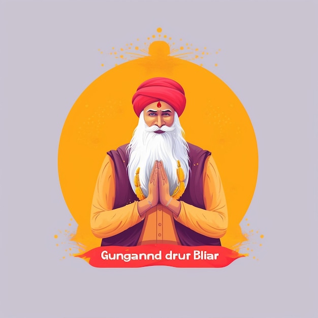 Foto ilustração do festival guru purnima