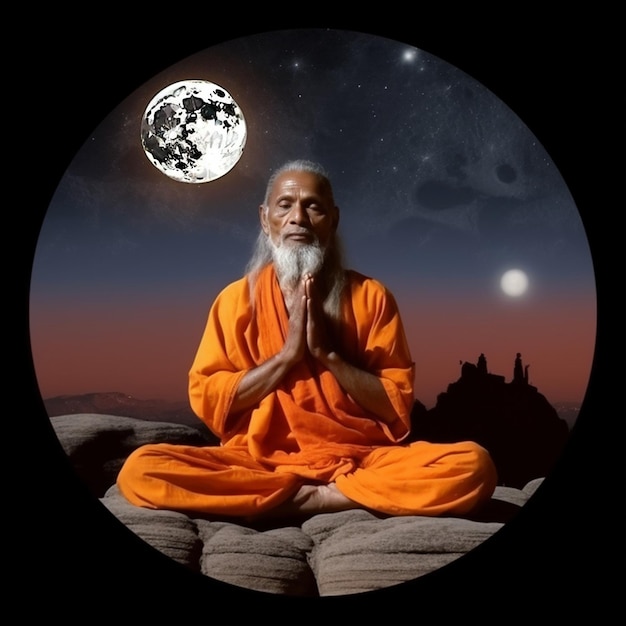 Foto ilustração do festival guru purnima