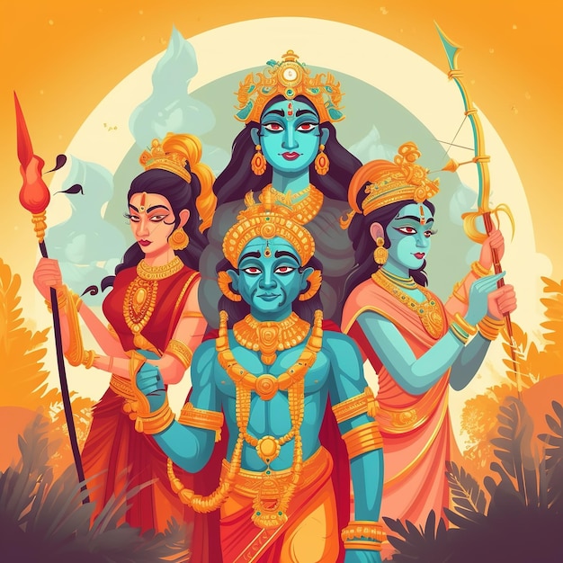 Ilustração do festival Janmashtami