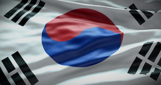 Ilustração do fundo da bandeira nacional da Coreia do Sul Símbolo do país