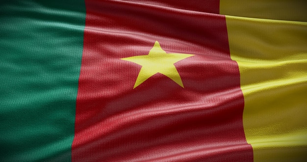 Ilustração do fundo da bandeira nacional dos Camarões Símbolo do país