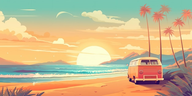 ilustração do fundo das férias de verão