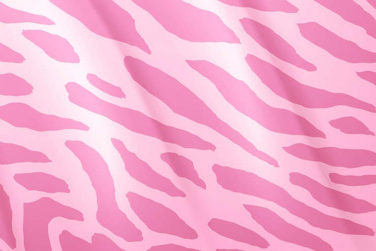 Foto ilustração do fundo de textura de pele de animal de pele de zebra rosa