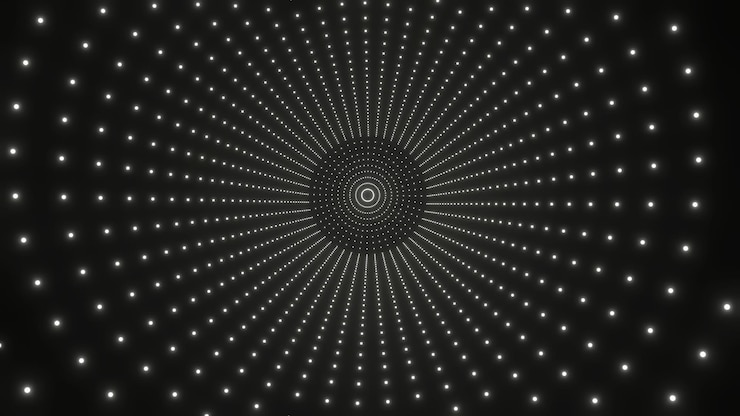 Foto ilustração do fundo do túnel das luzes de néon