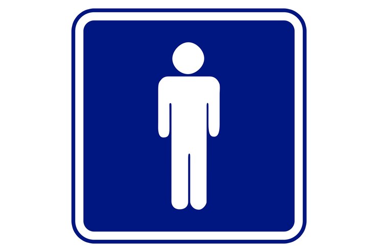 Ilustração do homem em fundo azul