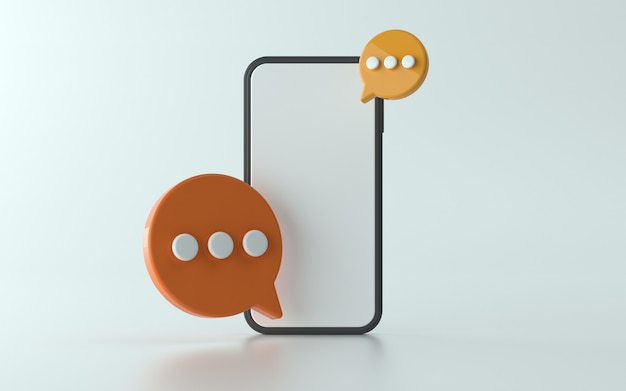 Ilustração do ícone de bate-papo 3D