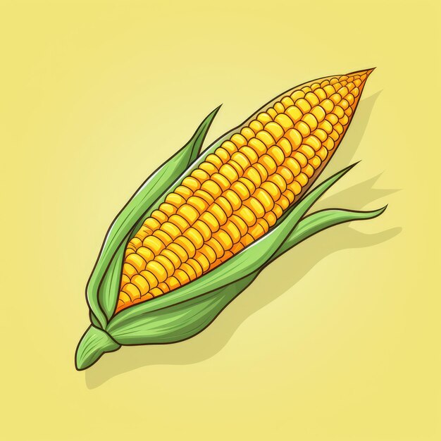Foto ilustração do ícone do milho gerada pela ia imagem