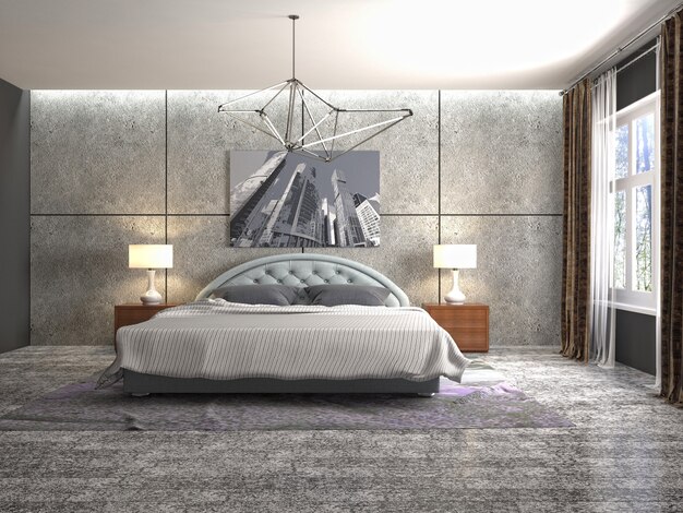 Ilustração do interior do quarto