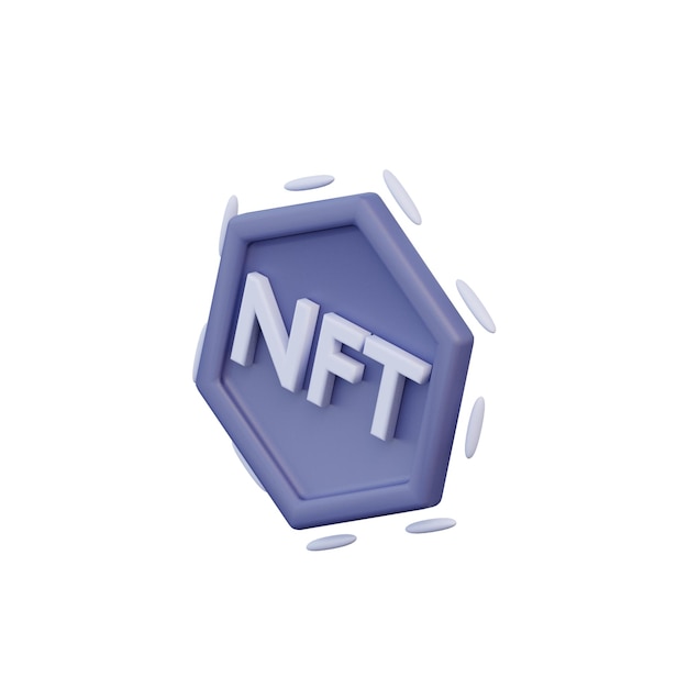 Ilustração do logotipo 3D NFT