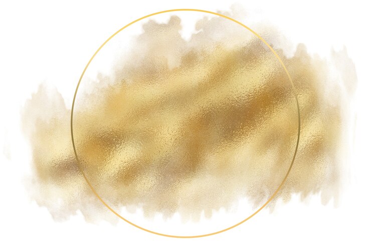 Ilustração do logotipo abstrato amarelo com um círculo dourado