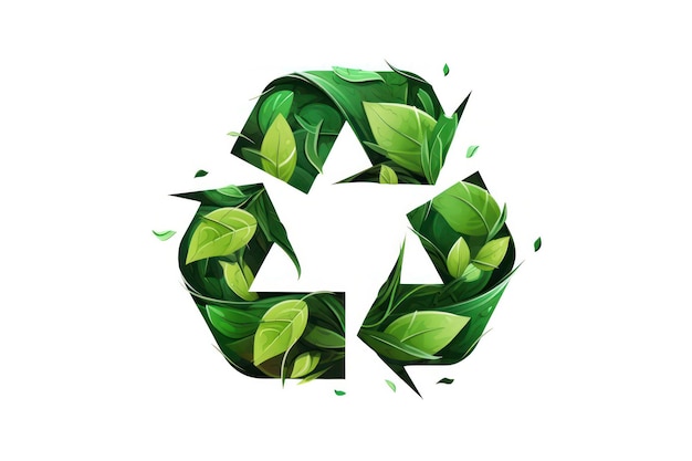 Ilustração do logotipo Eco Friendly Green Recycle Design sustentável para a conscientização ambiental