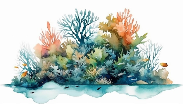 Ilustração do mar e do oceano