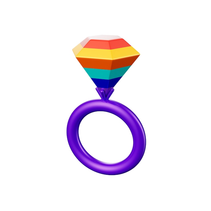 Foto ilustração do pacote 3d do dia lgbt