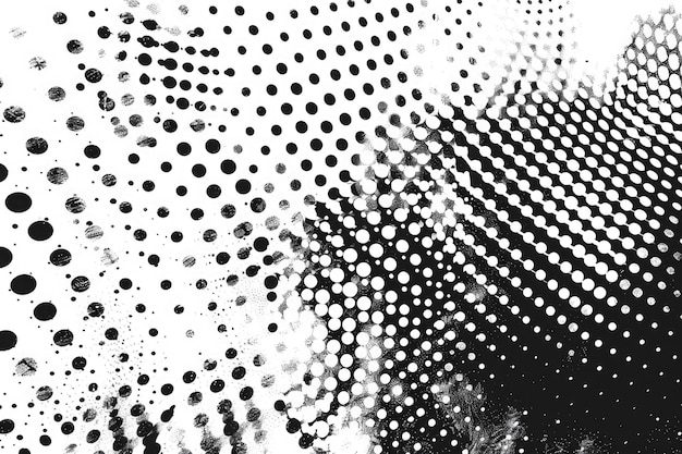 Foto ilustração do padrão de fundo de grunge grid polka dot halftone