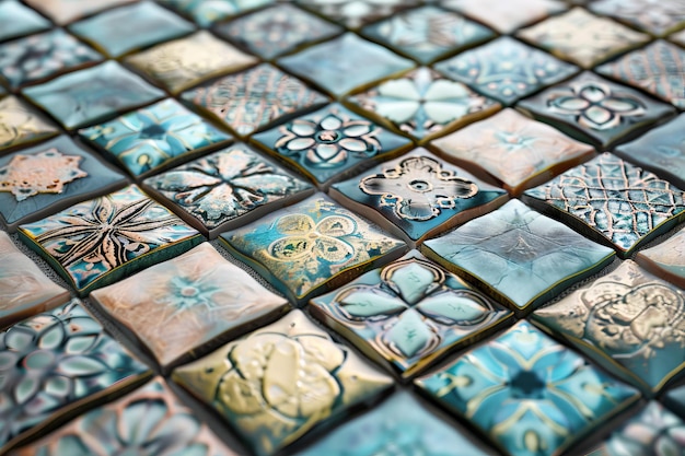 ilustração do padrão de telhas de cerâmica marroquina