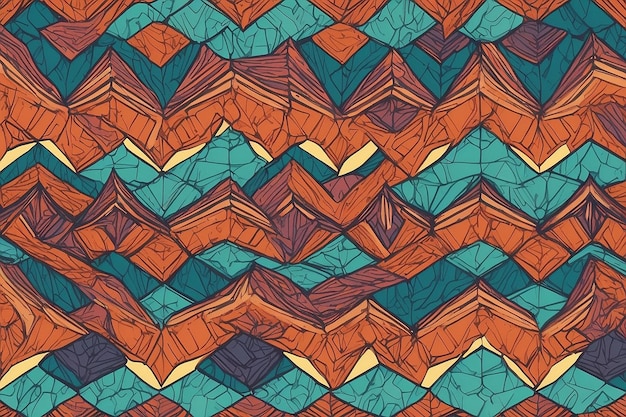 Foto ilustração do padrão de tesselação de telhas de rhombus colorido