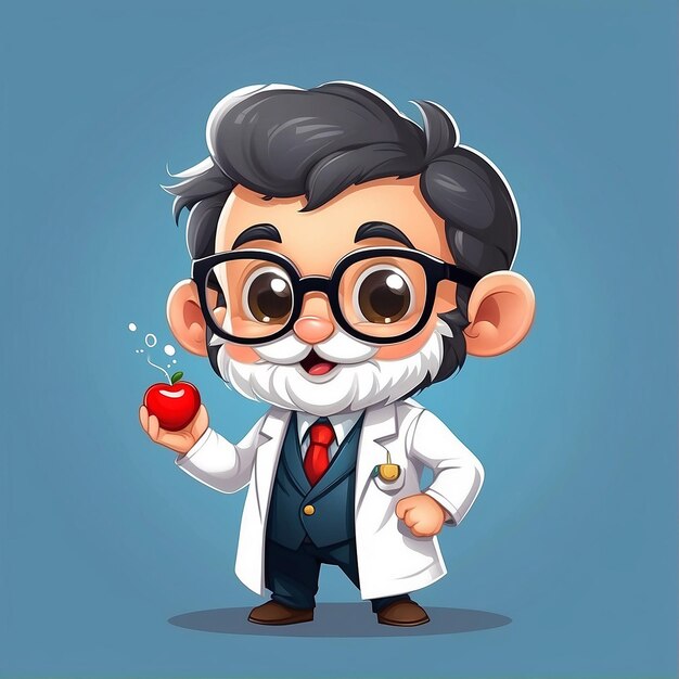 Ilustração do professor mascote bonito