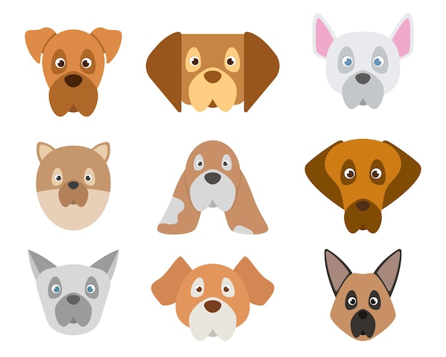 Ilustração do projeto do clipart da cabeça do cão