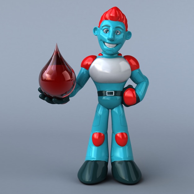 Ilustração do robô vermelho