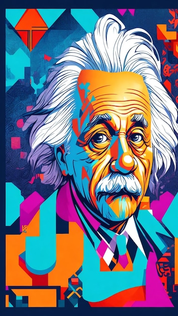 ilustração do senhor albert einstein