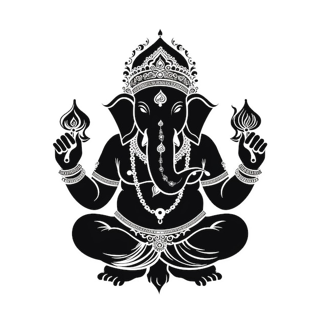 Ilustração do Senhor Ganesha para Ganesh Chaturthi Ai Gerado