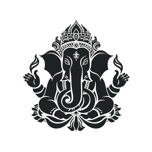 Foto ilustração do senhor ganesha para ganesh chaturthi com fundo ai gerado