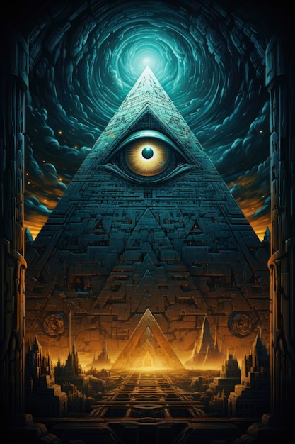 Foto ilustração do símbolo dos illuminati