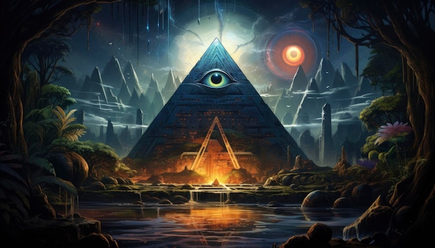 Ilustração do símbolo dos Illuminati