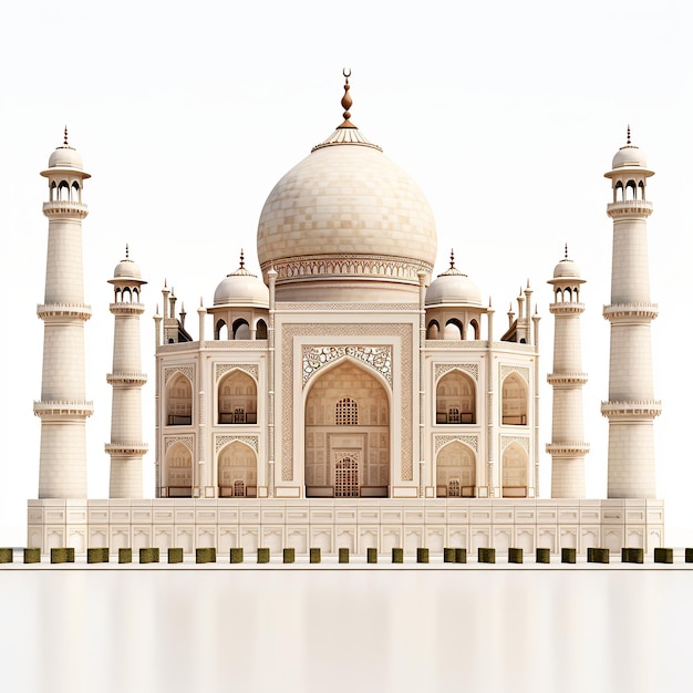 ilustração do Taj Mahal Uma representação 3D do magnífico