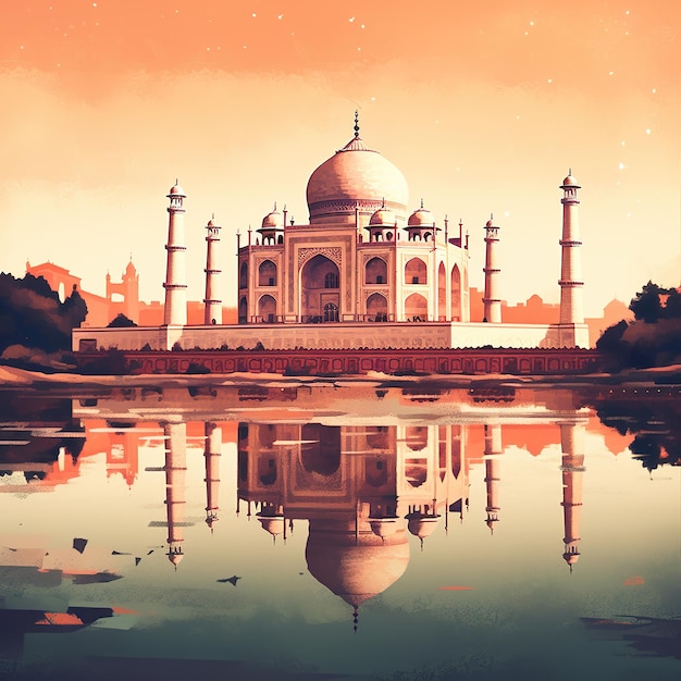 Ilustração do Taj Mahal