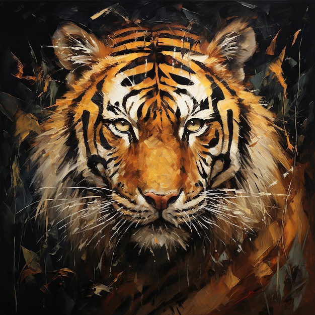 ilustração do tigre siberiano