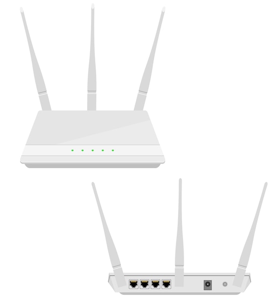 Ilustração do vetor de transmissão de internet do roteador wifi