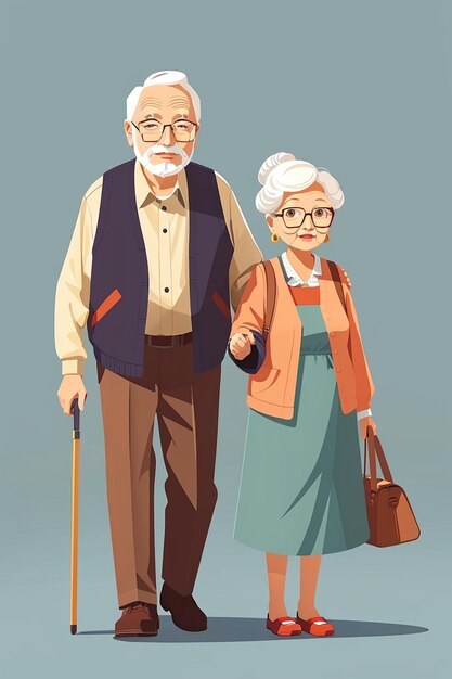 Foto ilustração dos avós para o dia mundial dos avós no reino unido