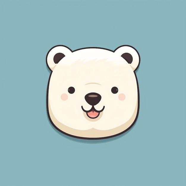 Ilustração dos desenhos animados do ícone do urso polar