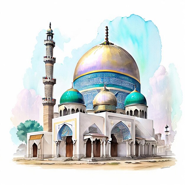 Ilustração em Aquarela da Mesquita