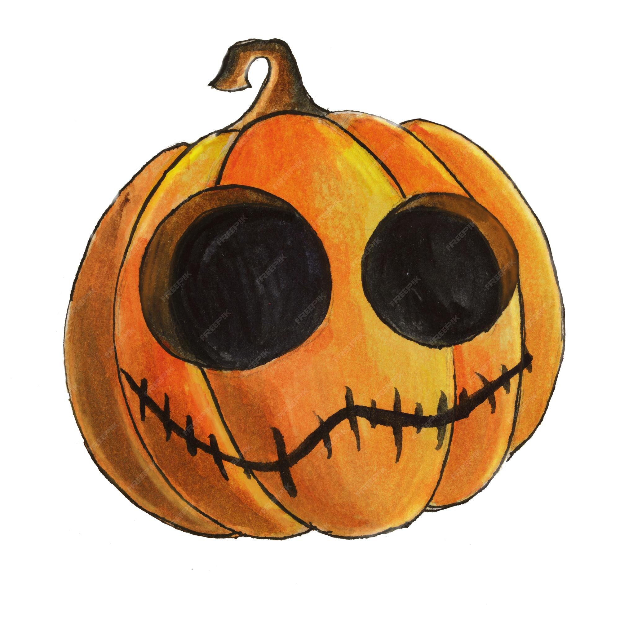 Desenho de ABOBORA DE HALLOWEEN pintado e colorido por Usuário não