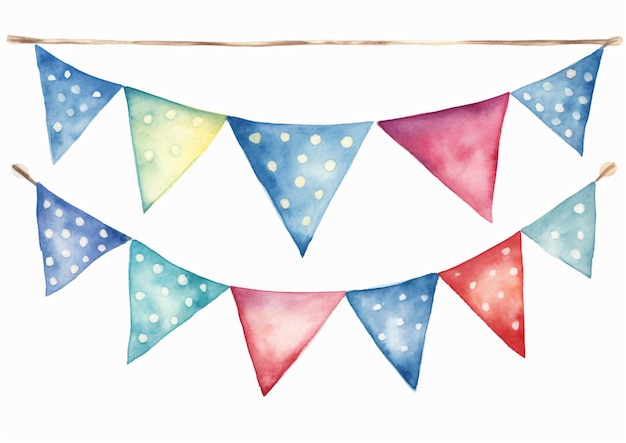 Foto ilustração em aquarela de bunting isolado em trans