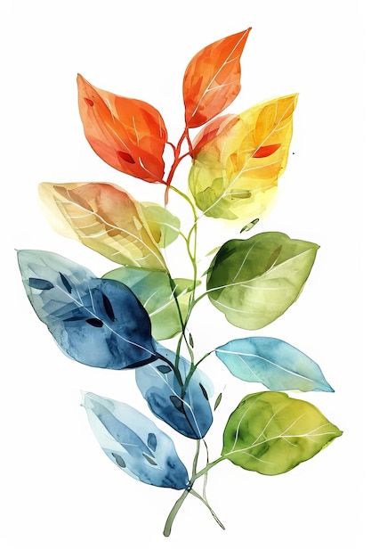 Ilustração em aquarela de flores da primavera