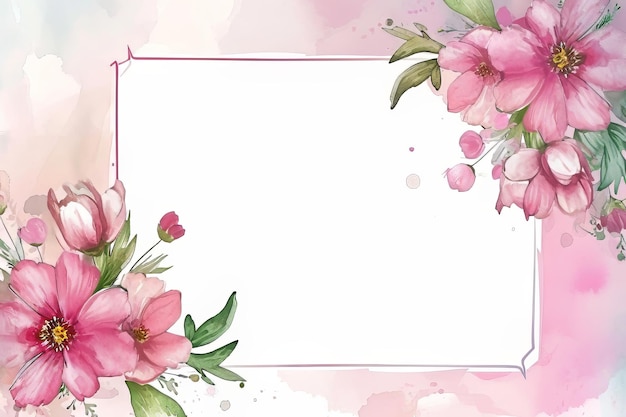 Ilustração em aquarela de flores da primavera