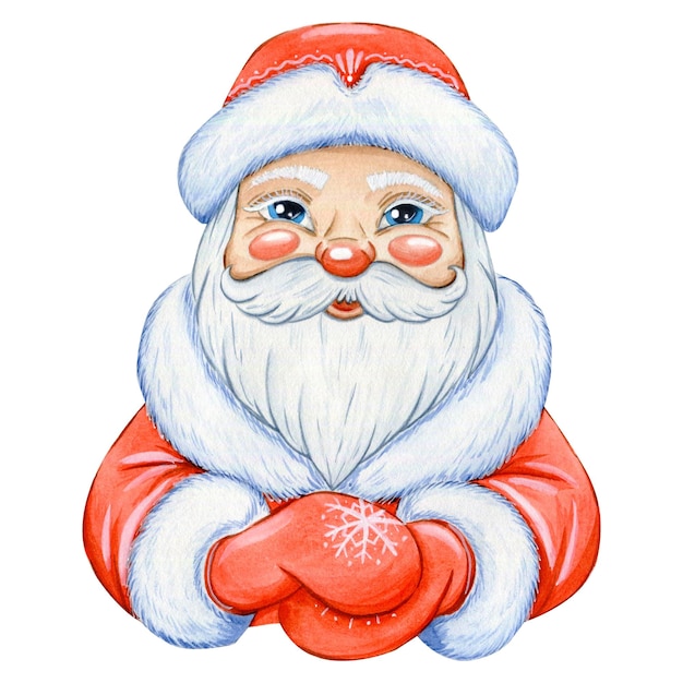 Ilustração em aquarela de papai noel